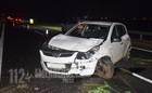 Padkáról szalagkorlátnak - Hyundai szenvedett balesetet az M86-oson Répcelaknál