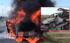 Videó a lángoló Mercedesről - nem hajtott be a benzinkútra a füstölő autó vezetője Hegyfalunál