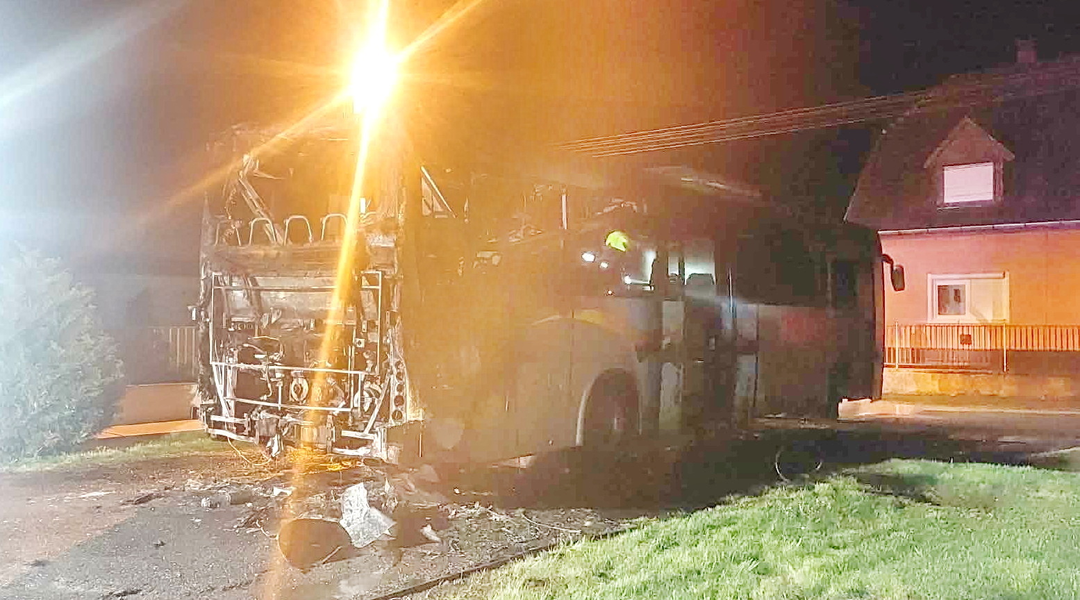 Busztűz Celldömölkön Fotó: Celldömölk ÖTP