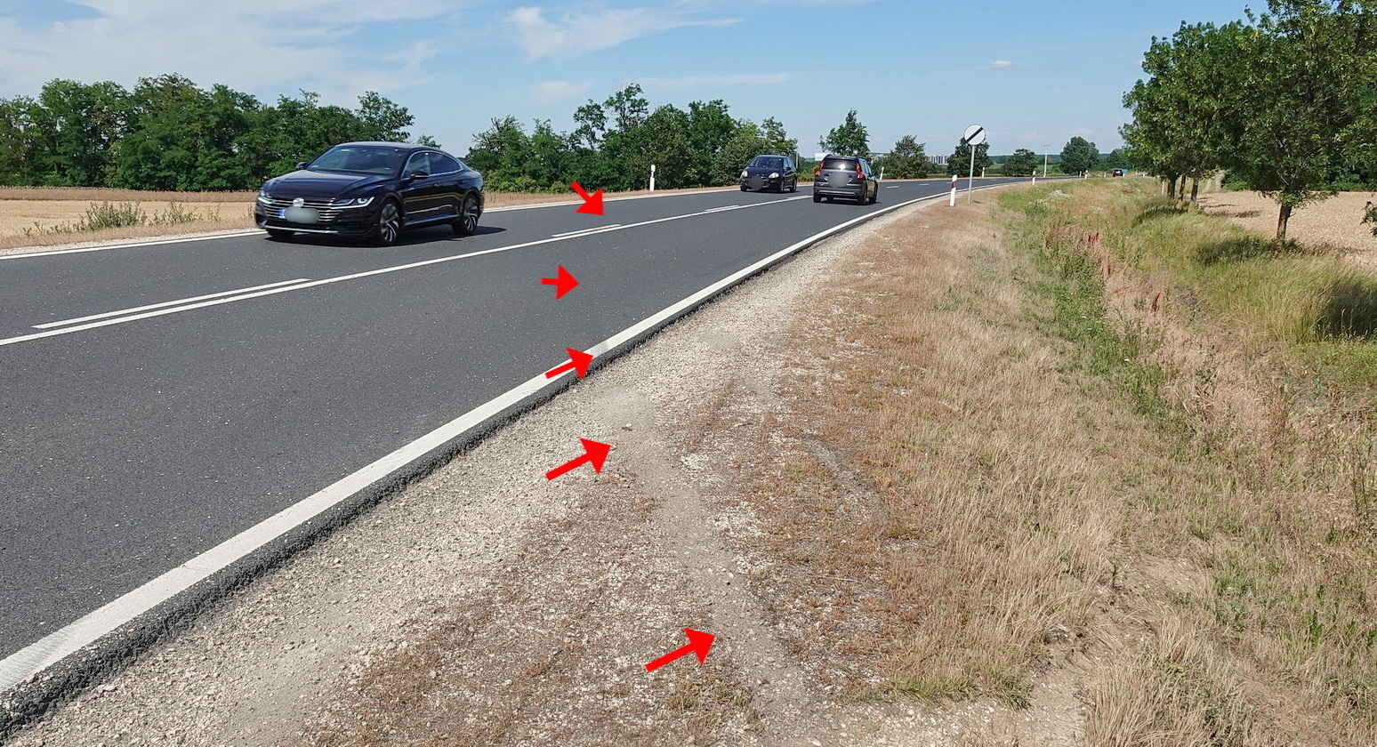 Őz szaladt a VW elé, többször is a levegőbe pattant az autó az árokból a 88-as főúton, Sárvár közelében