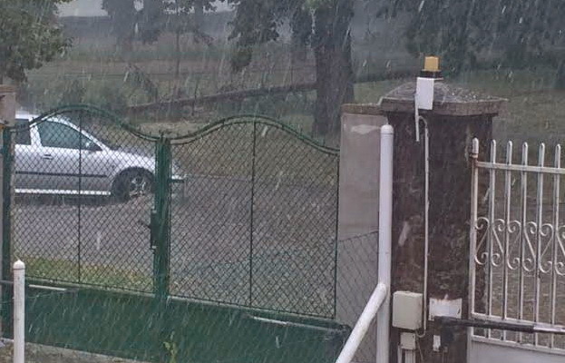 A járművezető biztonságosabbnak tartotta a jégesőt a nagy fáknál