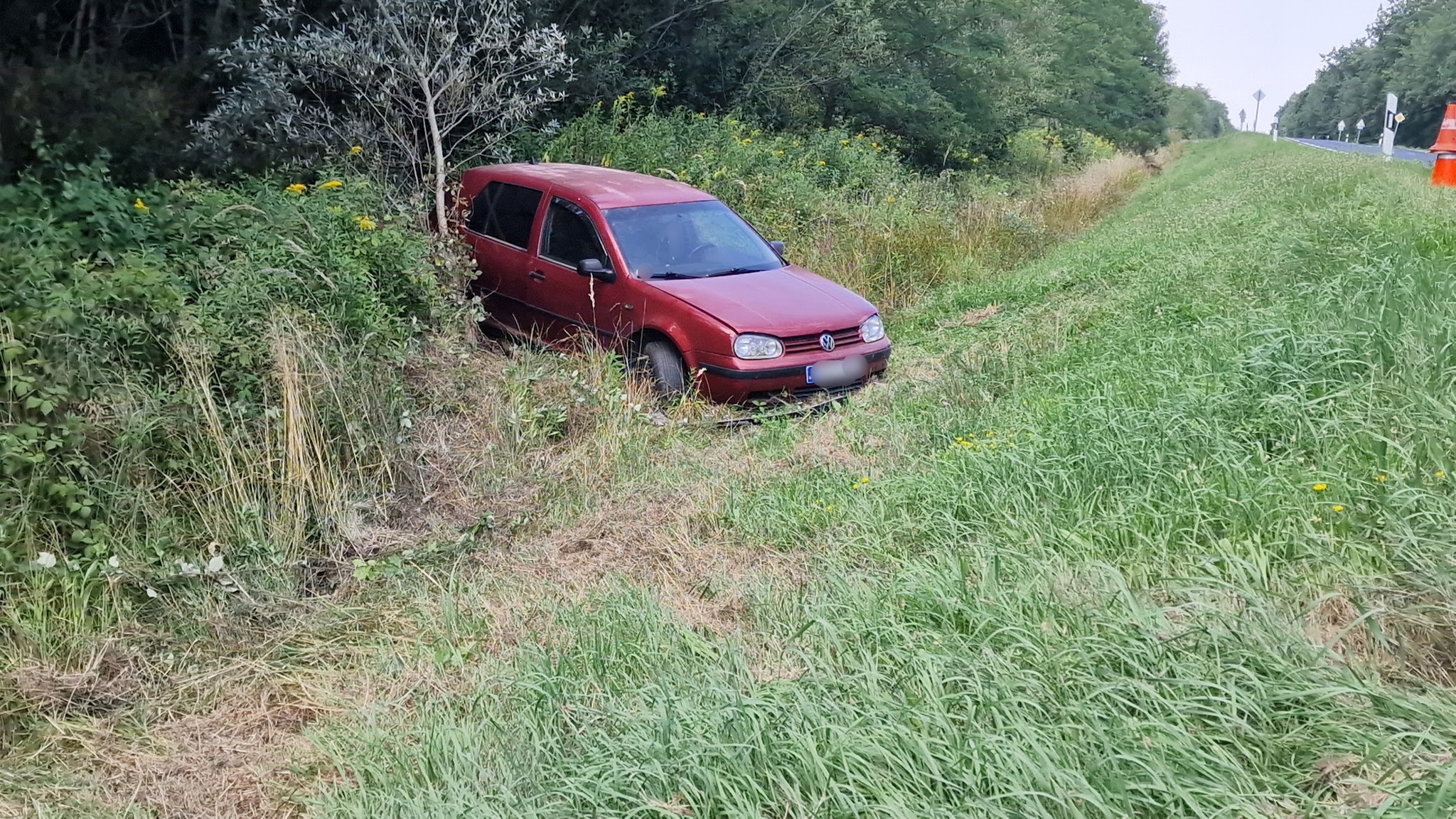 Lesodródott a 86-osról és fát döntött egy Volkswagen Nádasd közelében