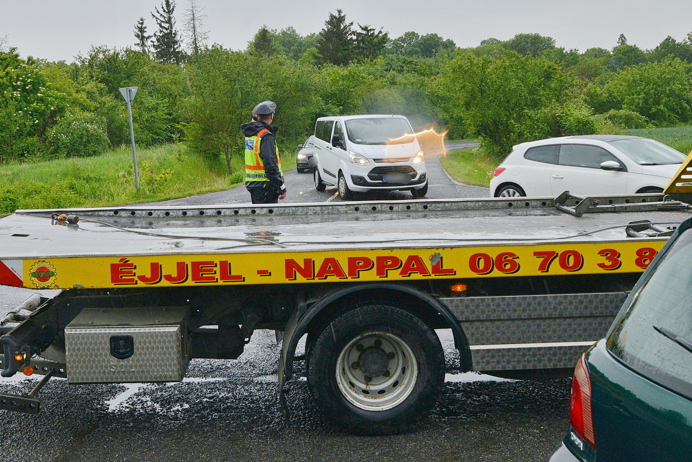 Két Toyota ütközött a 87-es főúton, Szombathely és Táplánszentkereszt között