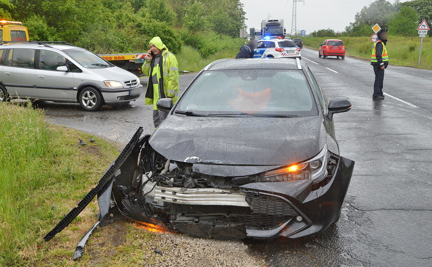 Két Toyota ütközött a 87-es főúton, Szombathely és Táplánszentkereszt között