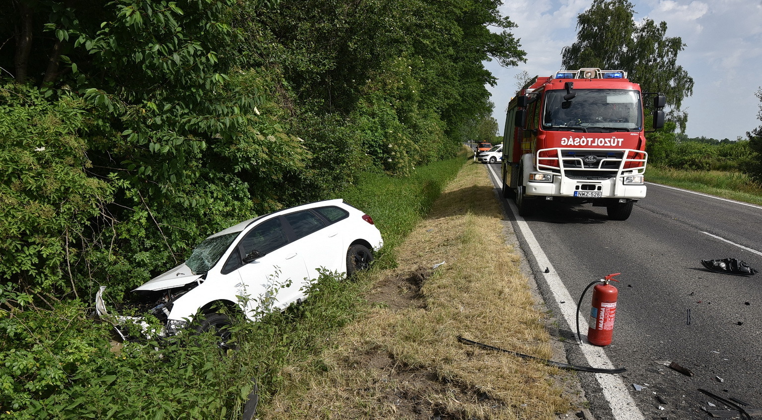 Az ittas sofőr elaludt az Opel volánja mögött a 84-es főúton, Gérce közelében