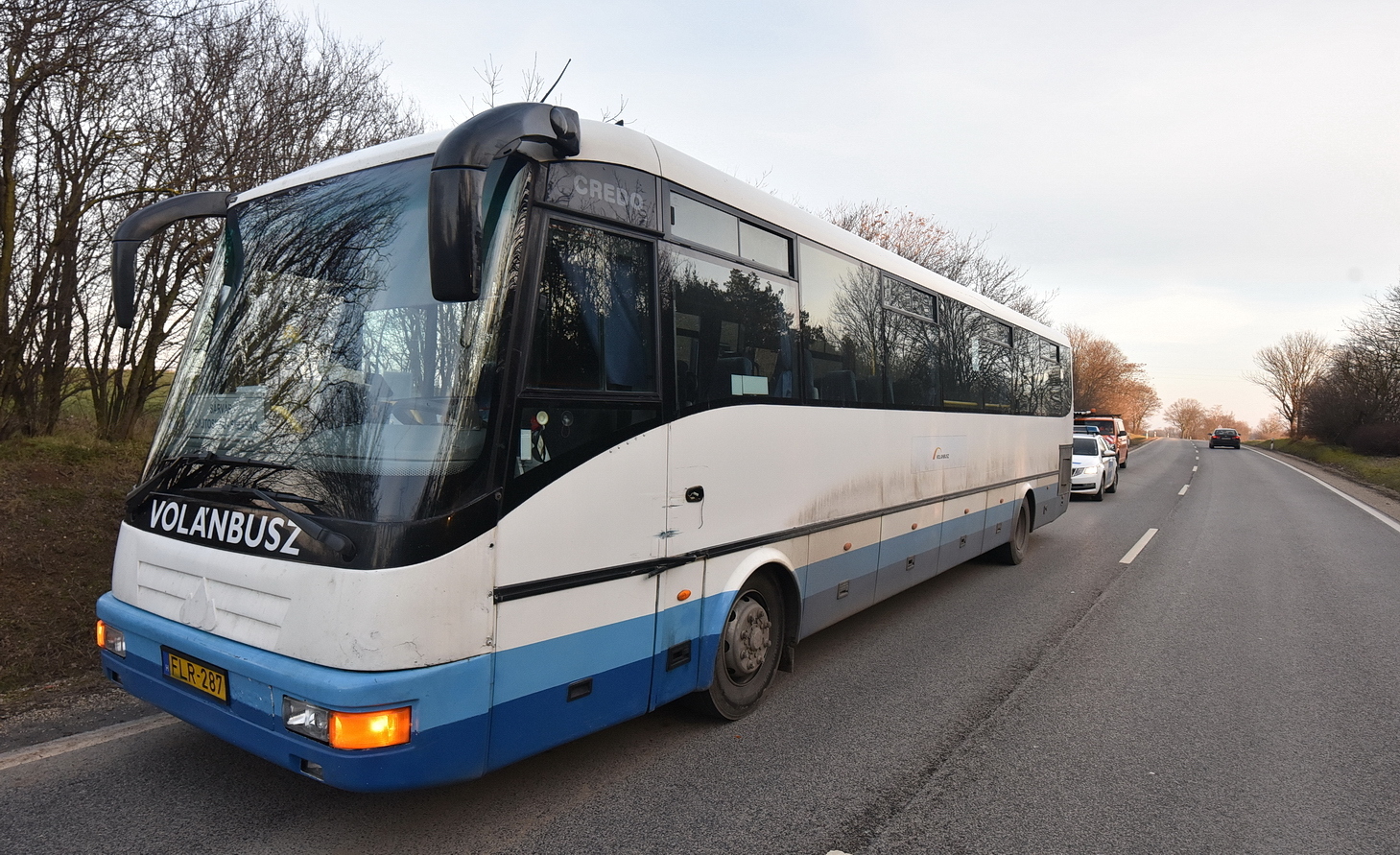 A Sárvárról Simaságra tartó autóbusz szenvedett kisebb balesetet Sajtoskál közelében