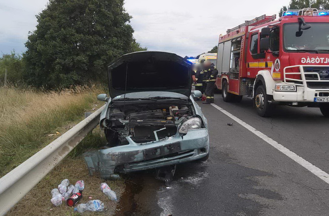 Halálos baleset Tárnok közelében, az M7-es autópályán Fotó: PMKI Érd HTP