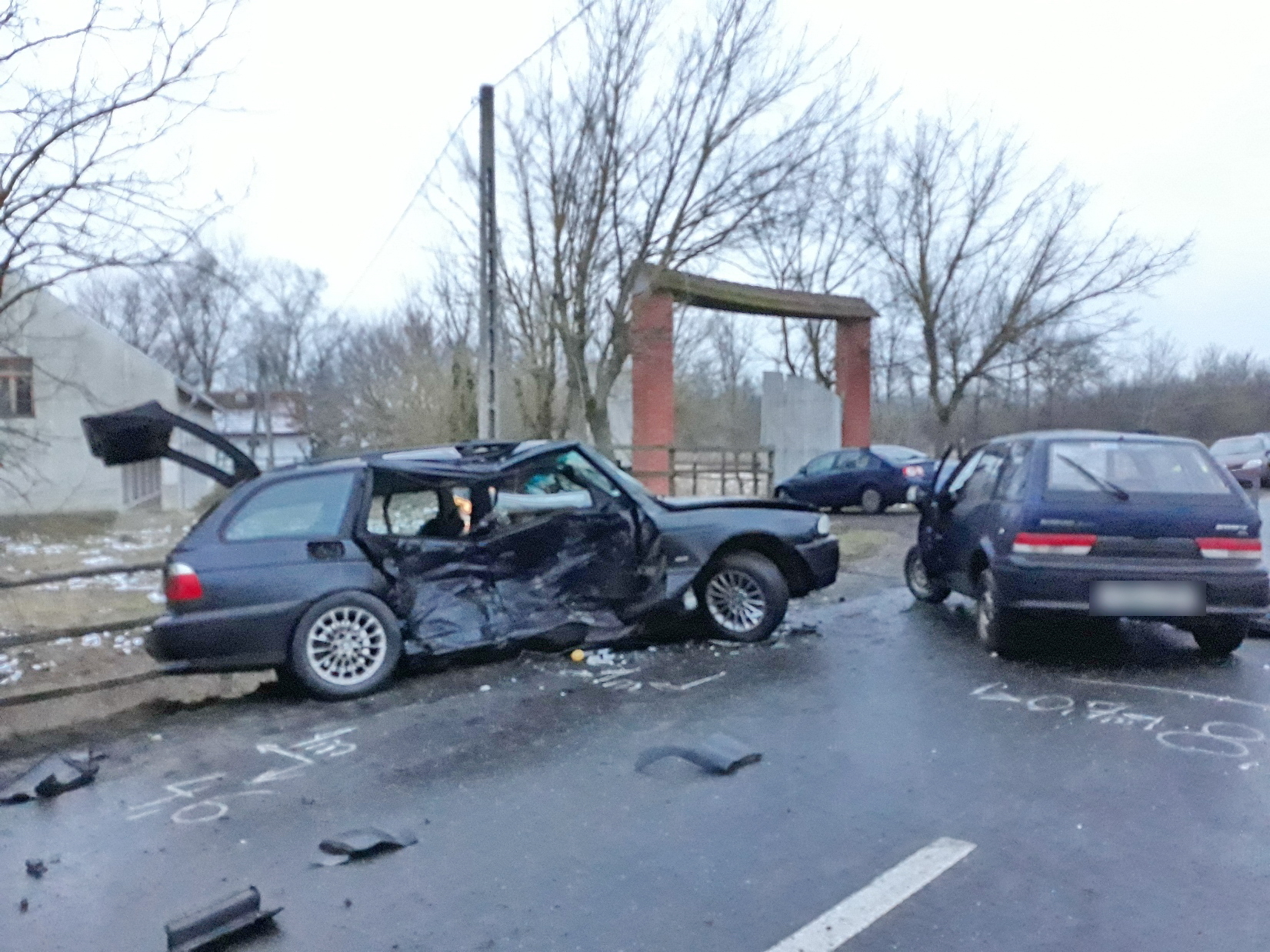 Halálos baleset Debrecen és Hajdúsámson között 2018. januárjában Fotó: Hajhdú Bihar MRFK