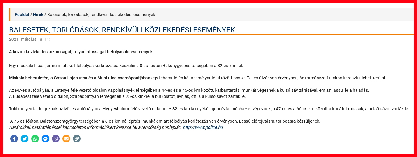 Megújult az Útinform weboldala