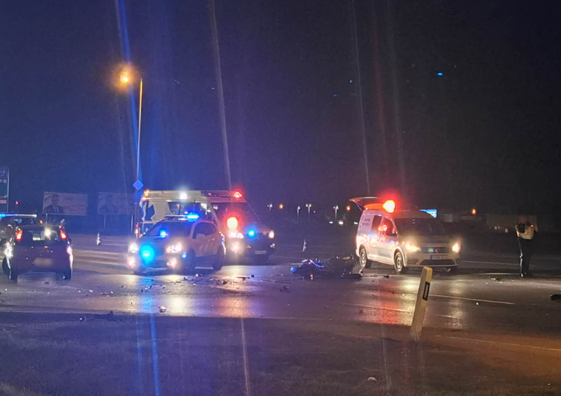 Suzuki motor elé kanyarodott egy Opel Szombathely határában a 86-os és 87-es főutak közös szakaszán