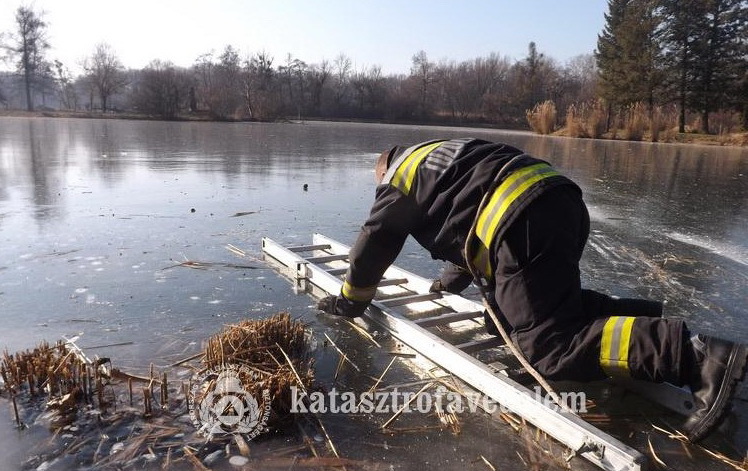 Jégről mentési gyakorlat Sárvár 1.