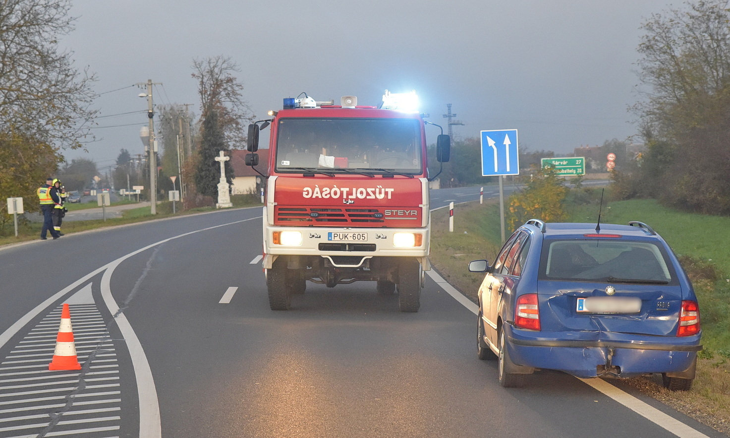 A vétlen sofőr megsérült a balesetben