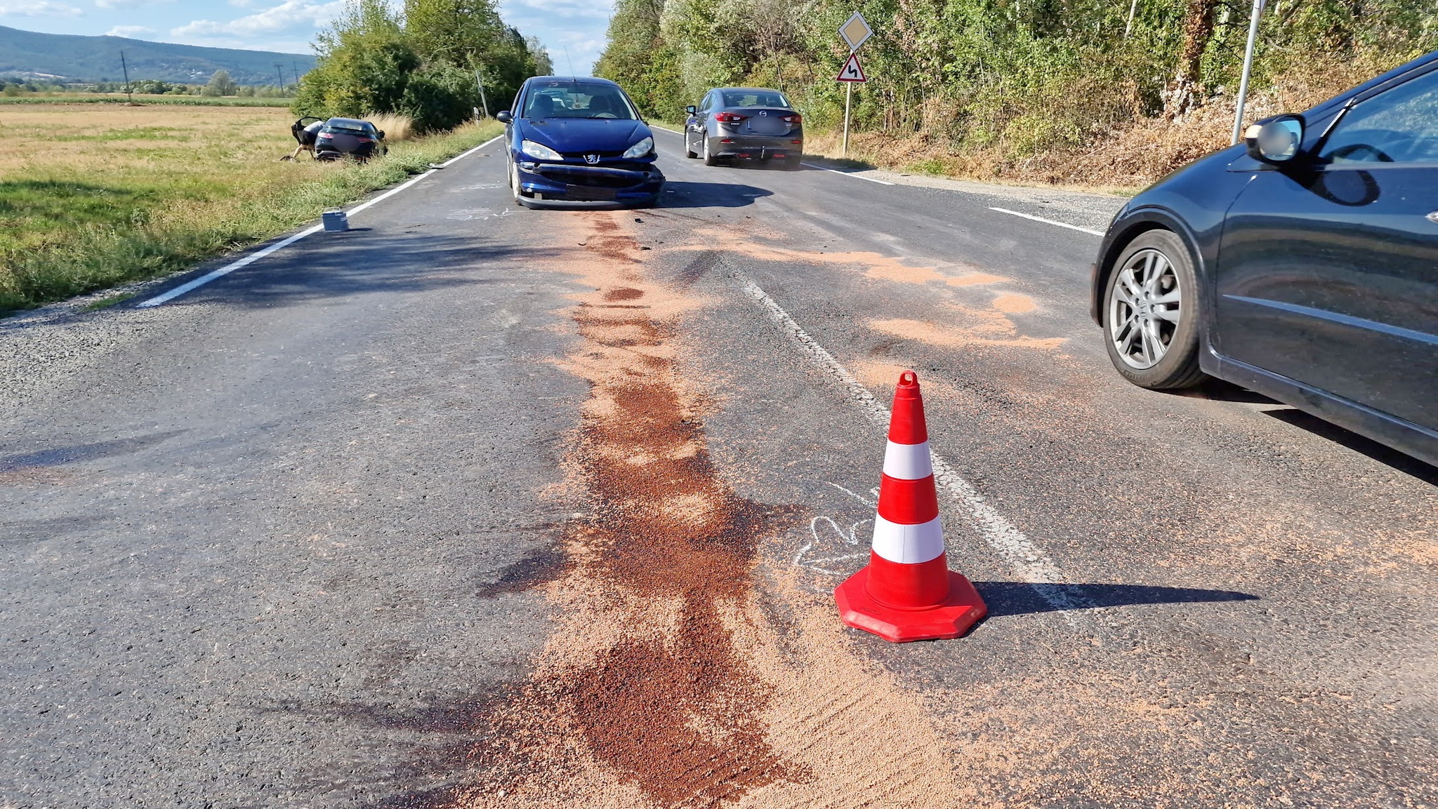Előzésben lévő Honda elé kanyarodott egy Peugeot a 87-esen, Lukácsházánál - négyen megsérültek