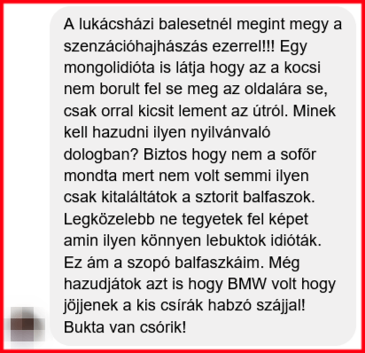 A levélíró a képek alapján ítélt, de rosszul mérte fel a helyzetet
