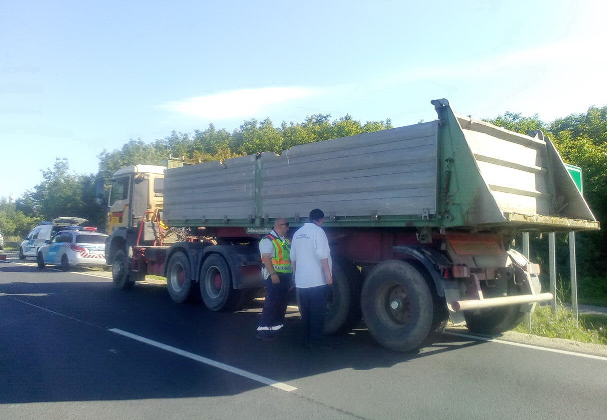 A teherautót Szombathelyen állították meg a rendőrök