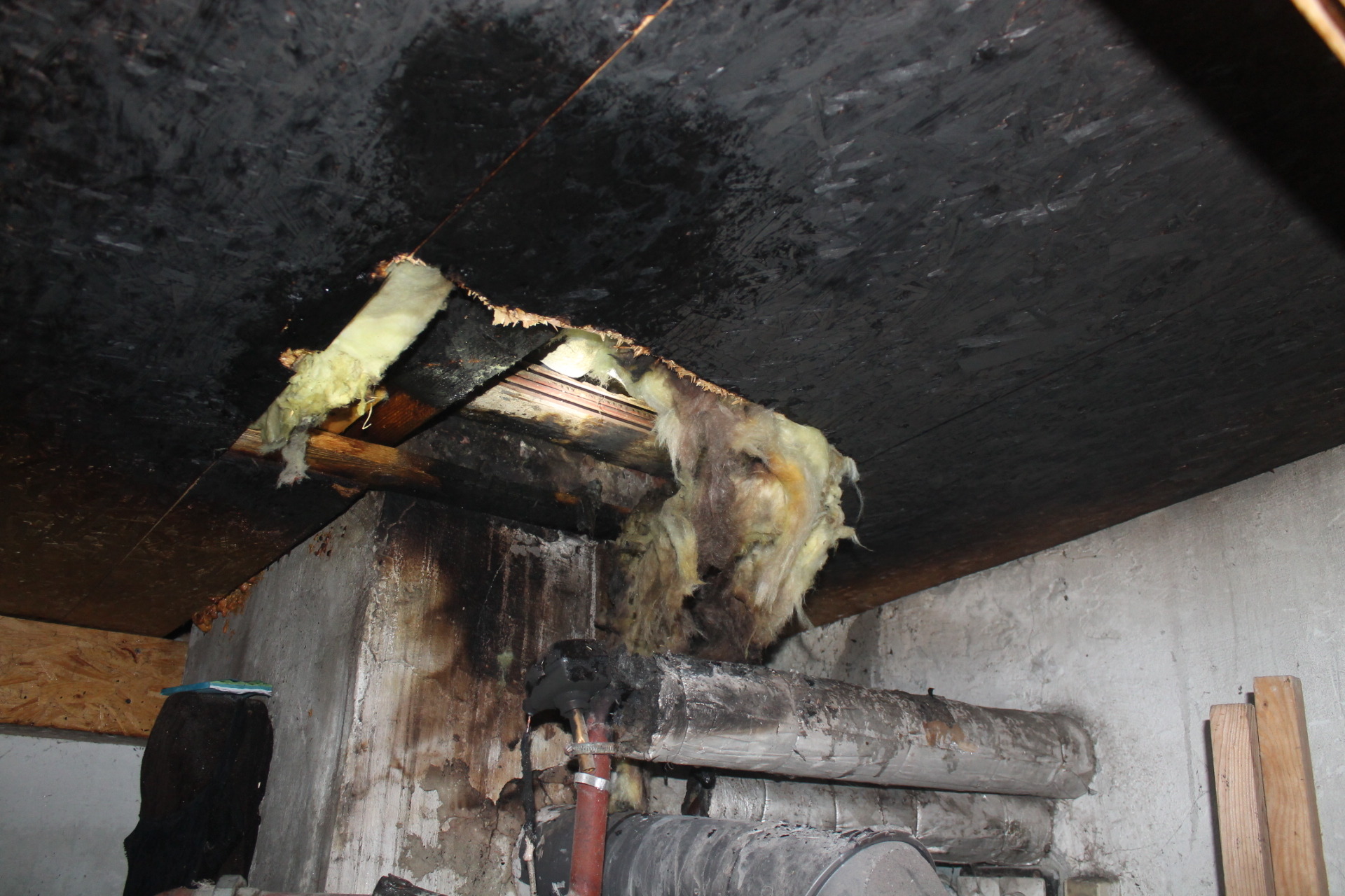 Kazánház mennyezete égett Bükön