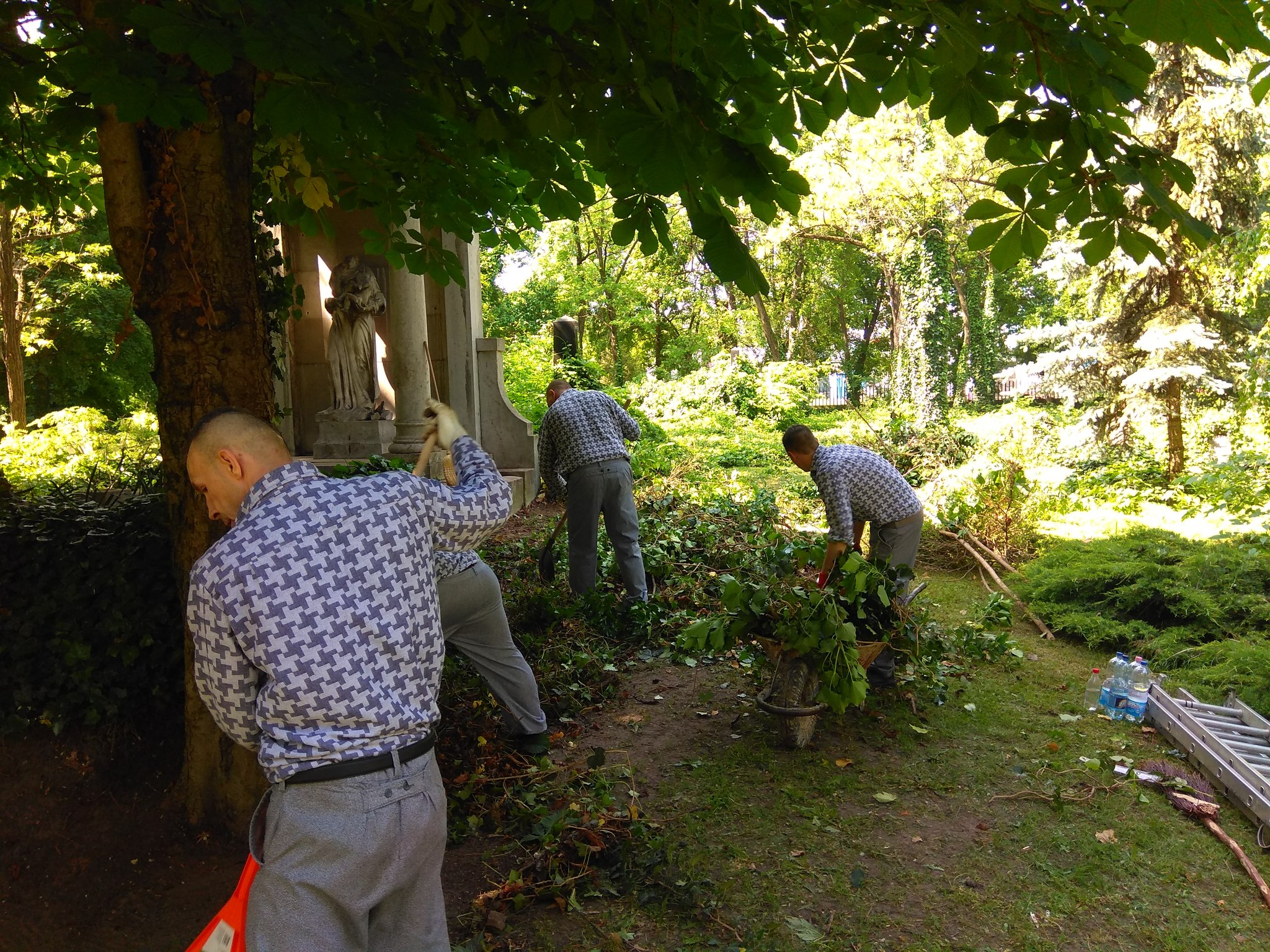 Rabok takarítják a kecskeméti református temetőt