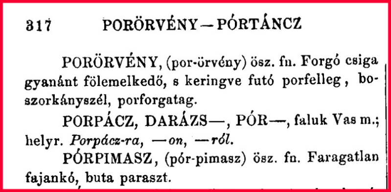 Forrás: Czuczor Gergely - A magyar nyelv szótára / Arcanum Újságok