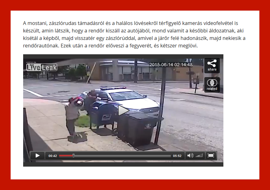 Screenshot: index.hu