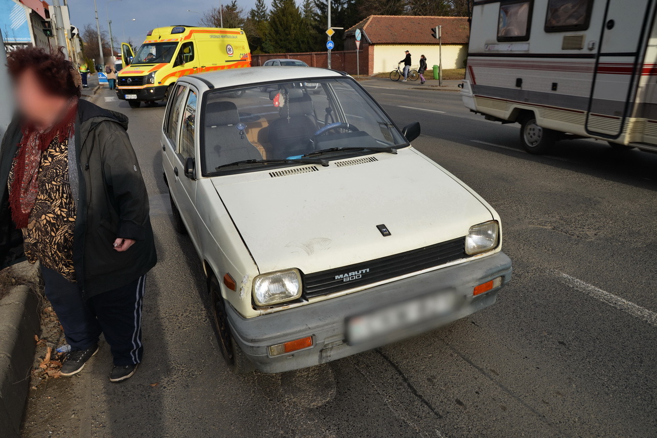 Biciklis gázolás Szombathelyen a Szent Márton utcában