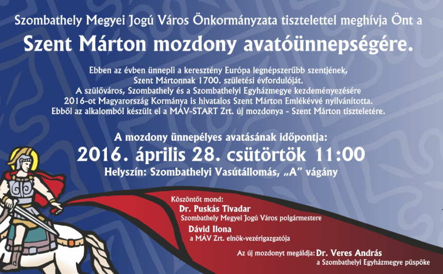 Szent Márton mozdony avatása