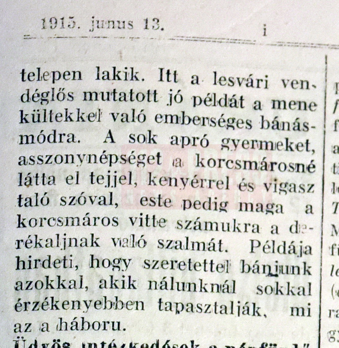 Jótékonyság a menekültekkel