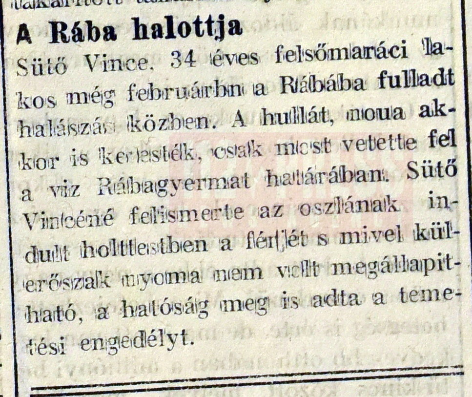 A Rába halottja