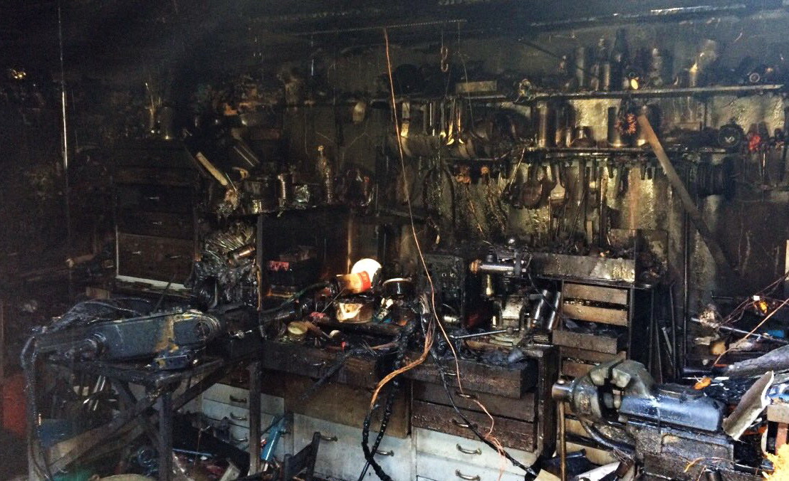 Kiégett egy műhely Celldömölkön