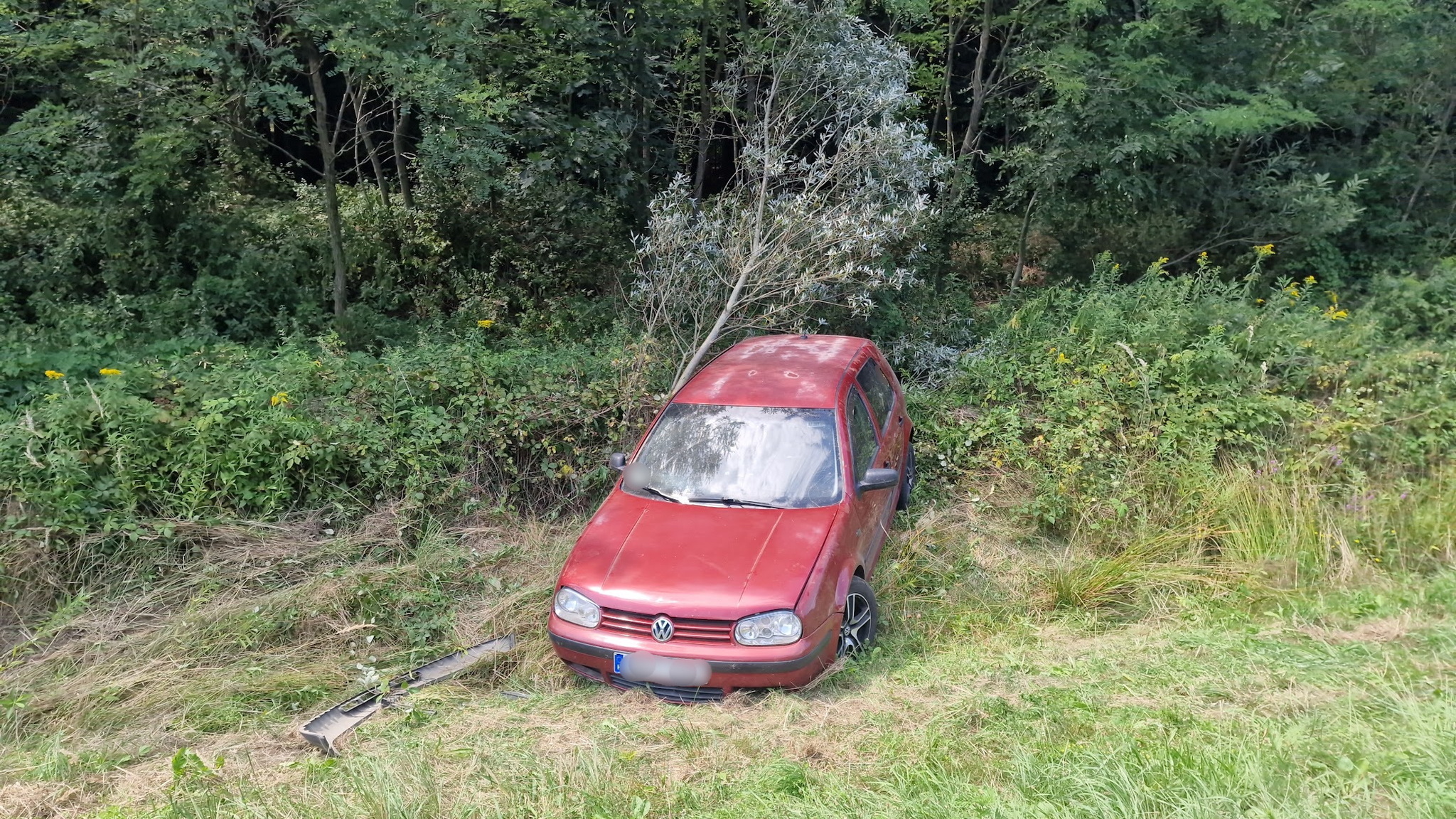 Lesodródott a 86-osról és fát döntött egy Volkswagen Nádasd közelében