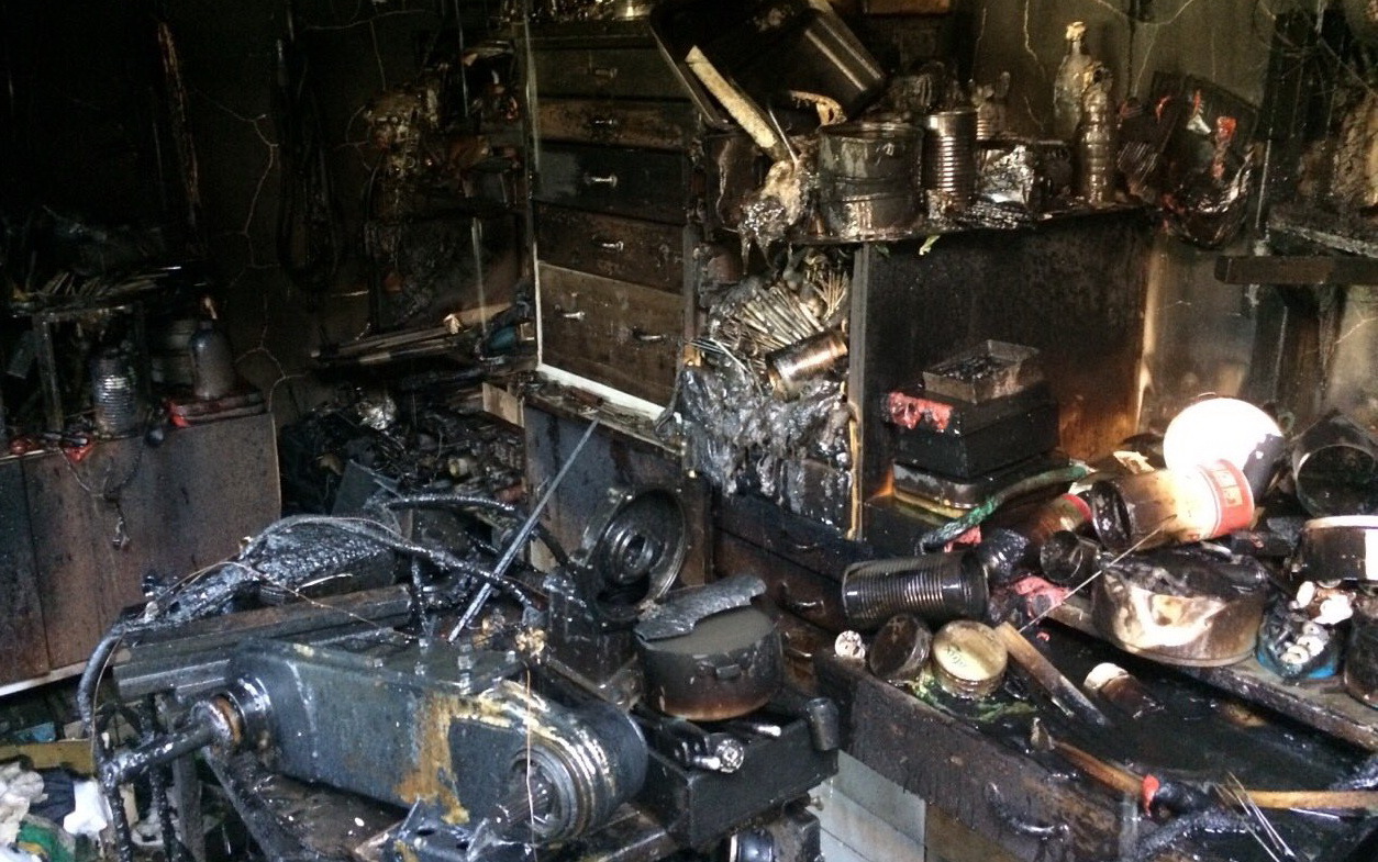 Kiégett egy műhely Celldömölkön