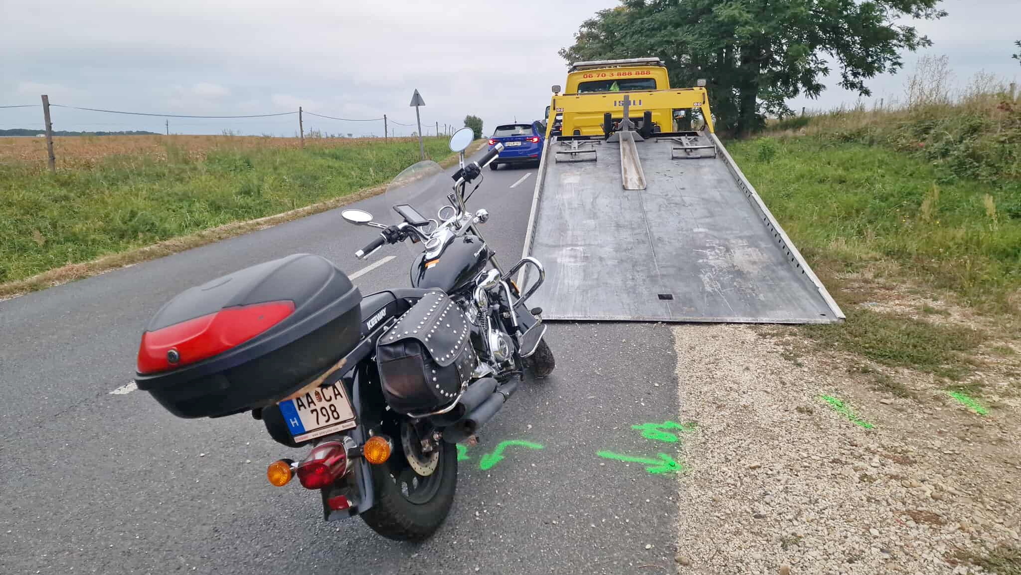 Szarvas miatt eshetett el egy férfi Keeway motorral Szombathely közelében