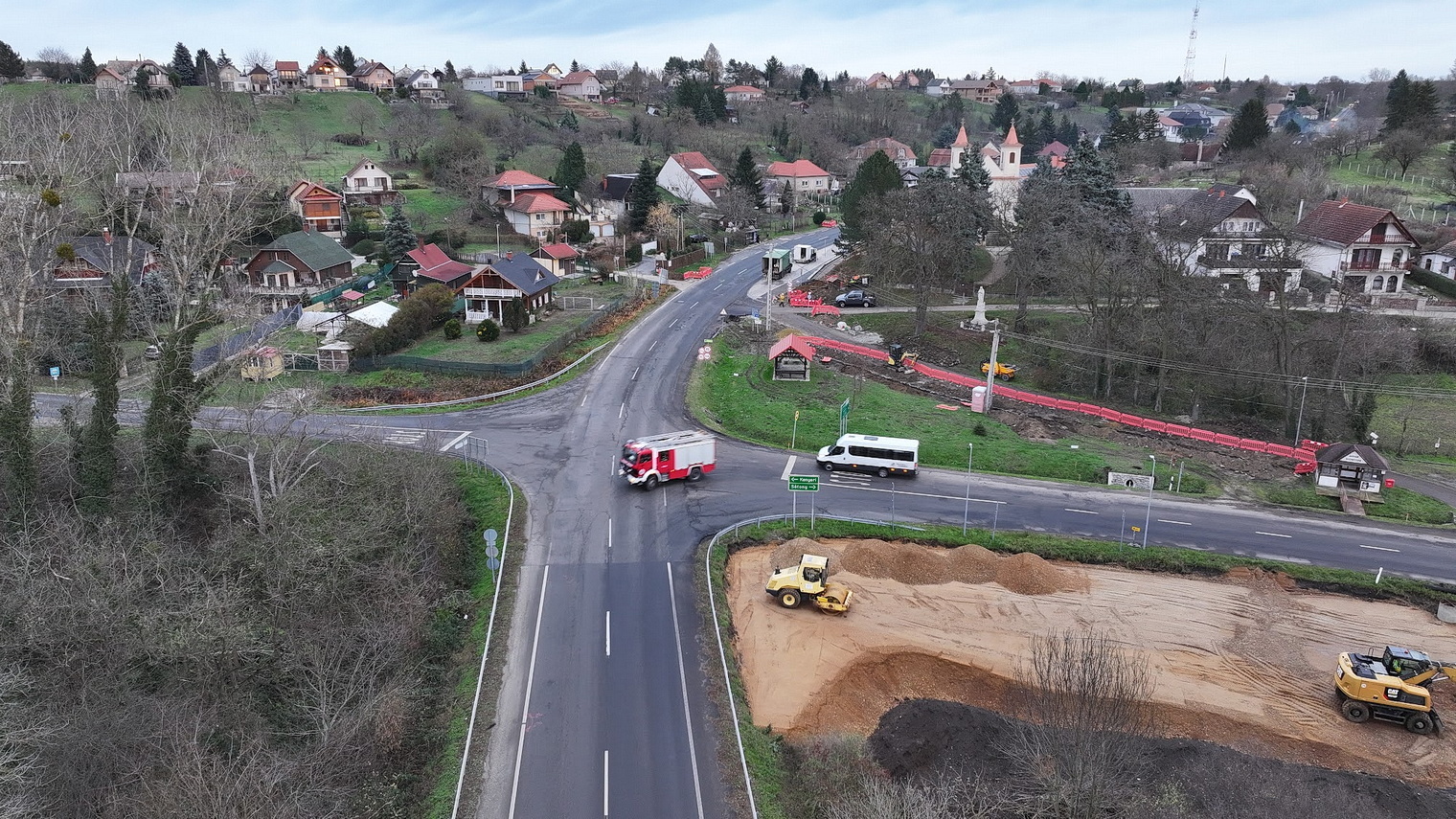 A sárvári kereszteződés 2025. novemberében
