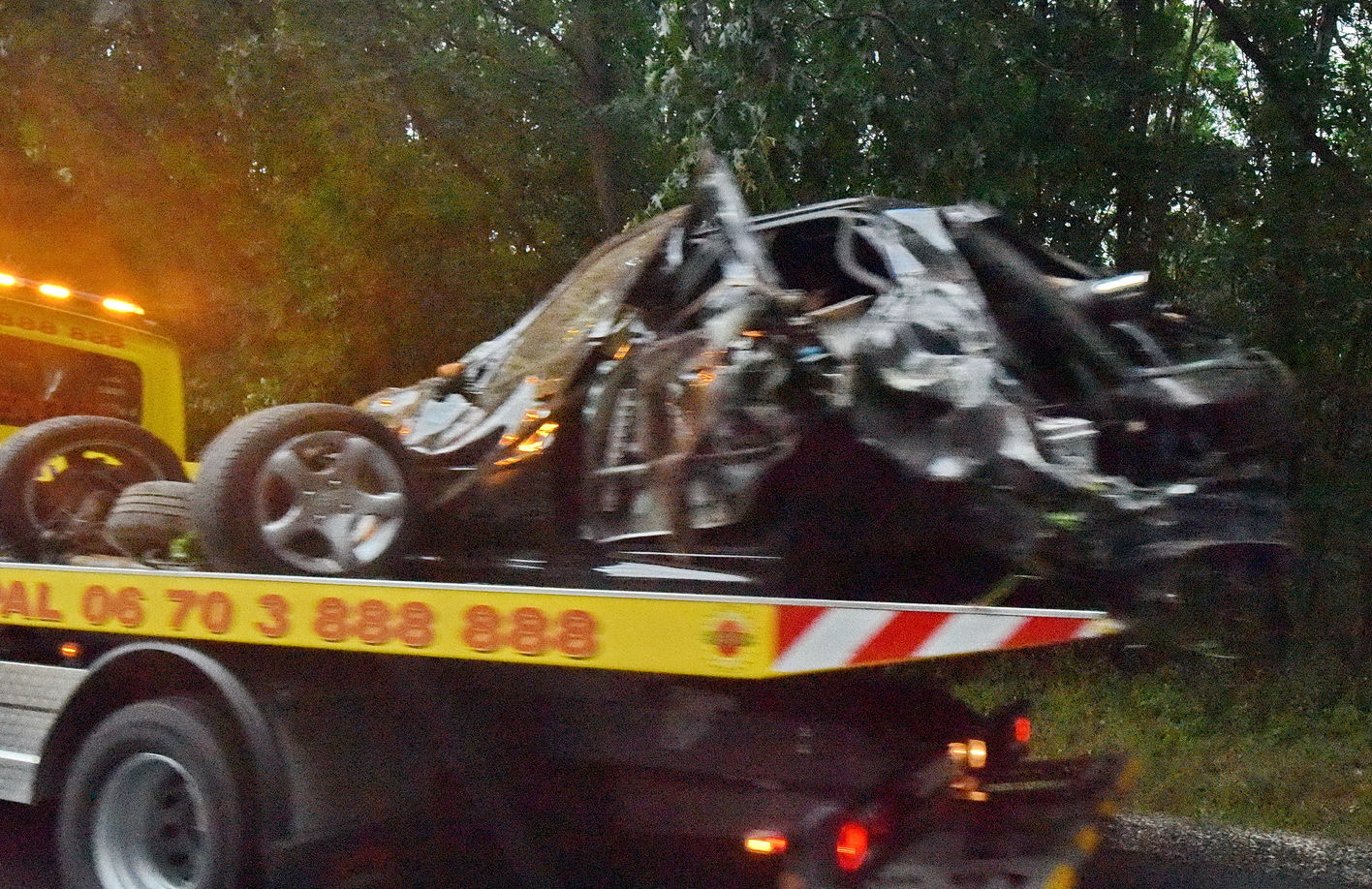 Olvasói fotó a Rábahídvég előtt árokba hajtó Peugeot-ról