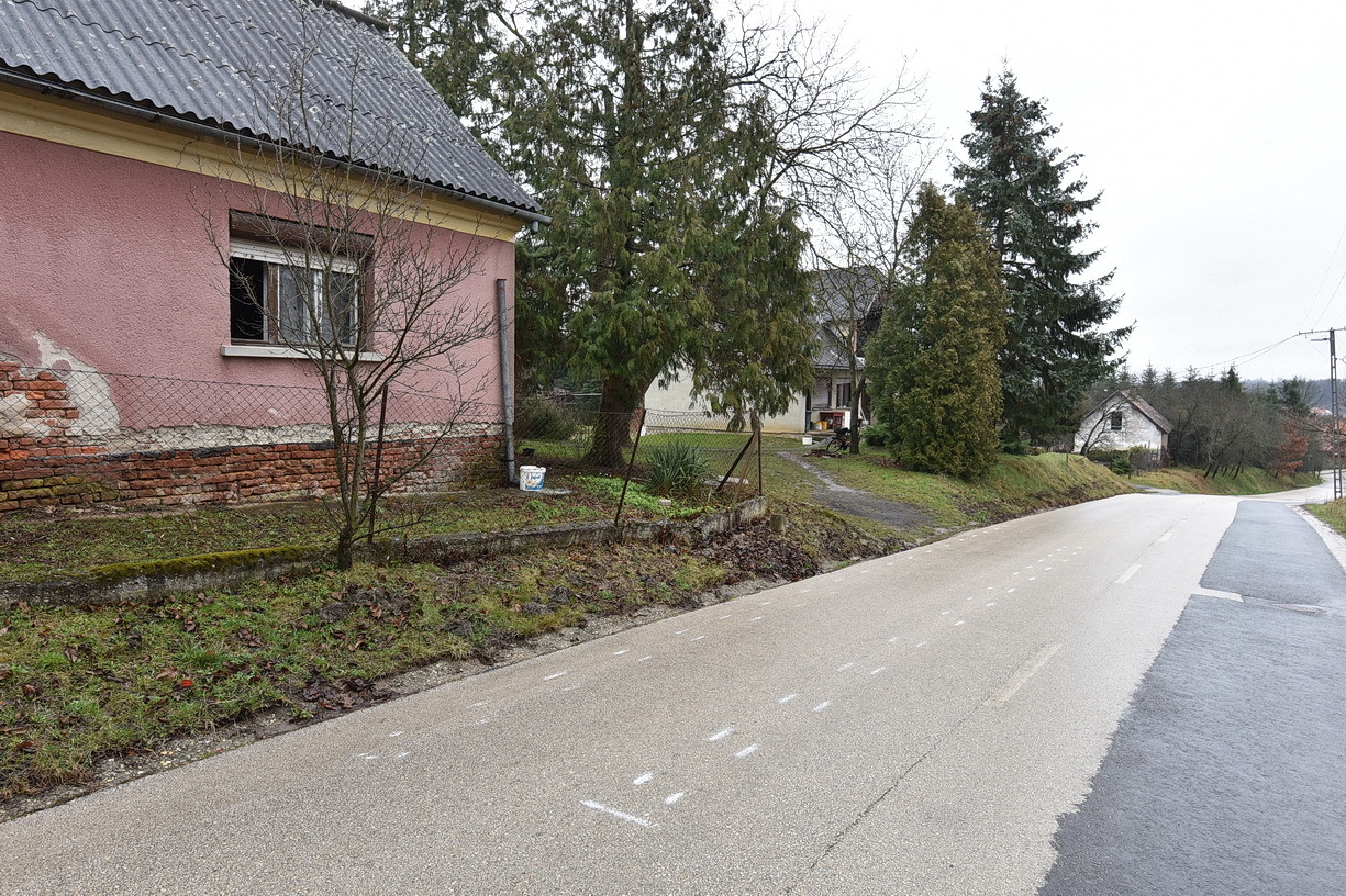 A személygépkocsi féknyoma jól látszik az aszfalton