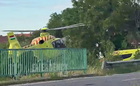 Mentőhelikopter érkezett a cseresznyefáról leeső férfiért Bükön