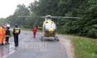  Mentőhelikopter érkezett a súlyos sérültért 