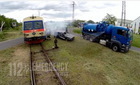 Vasúti balesetet és veszélyes anyag szivárgását szimulálták Szombathelyen 
