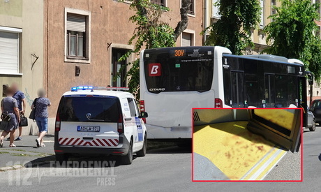 Elesett és megsérült a busz utasa - Mercedes elé hajtott egy Renault Szombathelyen