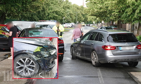 Figyelmetlen elindulás - Mercedes hajtott Volkswagen elé Szombathelyen