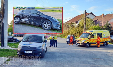 Nem állt meg a STOP-táblánál - árokba pördítette a Renault-t egy Toyota Szombathelyen