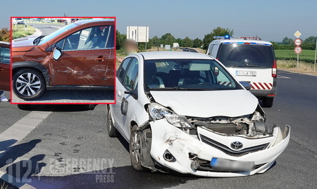 Vakációra induló család új Suzukijába hajtott bele egy Toyota a 88-as főúton, Sárvár közelében