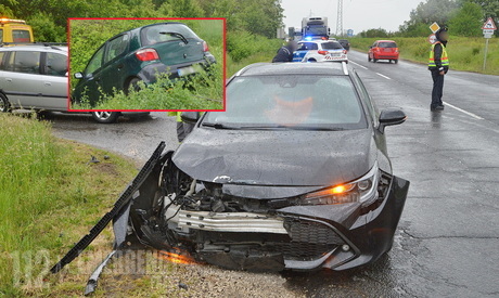 Két Toyota ütközött a 87-es főúton, Szombathely és Táplánszentkereszt között